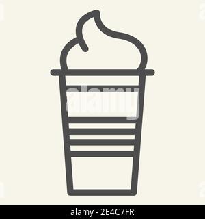 Icône de la gamme de verres rafraîchissants. Illustration vectorielle Smoothie isolée sur blanc. Design de style Milk-Shake, conçu pour le Web et les applications. SPE 10. Illustration de Vecteur