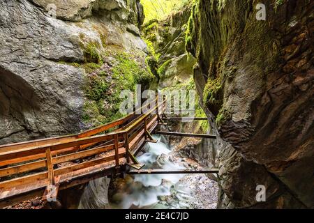 Le Seisenbergklamm est une gorge de 600 m de long près de Weissbach, en Autriche Banque D'Images