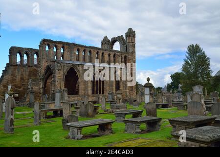 Ruines de l'abbaye de Melrose, ville de Melrose, Royaume-Uni, Ecosse, Iles britanniques, Grande-Bretagne Banque D'Images