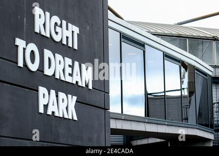 Farum, Danemark. 22 janvier 2021. Stade du FC Nordsjaelland, à droite de Dream Park, vu avant le match d'essai entre le FC Nordsjaelland et Viborg FF, Farum. (Crédit photo : Gonzales photo/Alamy Live News Banque D'Images