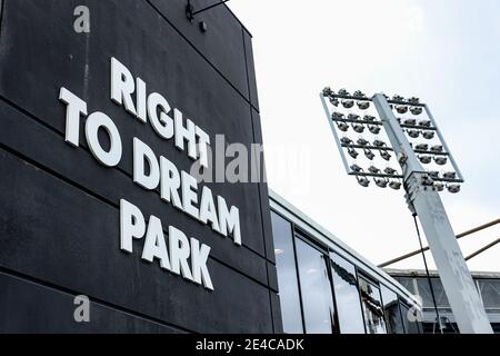 Farum, Danemark. 22 janvier 2021. Stade du FC Nordsjaelland, à droite de Dream Park, vu avant le match d'essai entre le FC Nordsjaelland et Viborg FF, Farum. (Crédit photo : Gonzales photo/Alamy Live News Banque D'Images