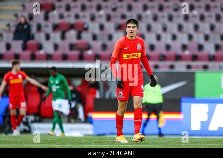 Farum, Danemark. 22 janvier 2021. Zidan Sertdemir du FC Nordsjaelland vu pendant le match d'essai entre le FC Nordsjaelland et Viborg FF à droite de Dream Park, Farum. (Crédit photo : Gonzales photo/Alamy Live News Banque D'Images