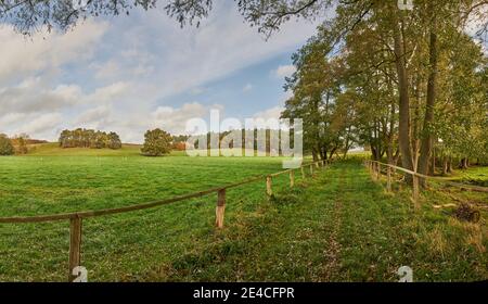 Mecklembourg-Poméranie occidentale, sentier de randonnée, paysage Banque D'Images