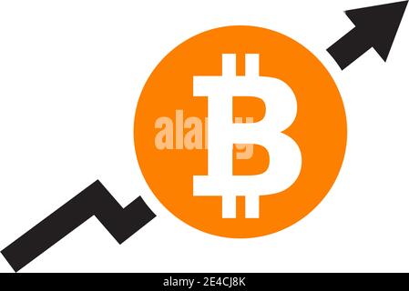 Modèle vectoriel de conception de logo d'icône de devise Bitcoin Illustration de Vecteur