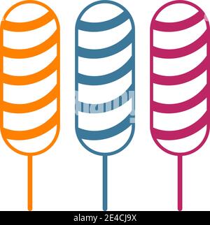 Modèle vectoriel de conception de logo d'icône de bonbon Illustration de Vecteur