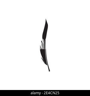 Plumes logo modèle vecteur symbole nature Illustration de Vecteur