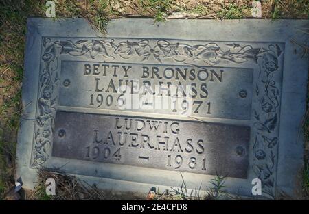 Glendale, Californie, États-Unis 18 janvier 2021 UNE vue générale de l'atmosphère de la tombe de l'actrice Betty Bronson au Forest Lawn Memorial Park le 18 janvier 2021 à Glendale, Californie, États-Unis. Photo par Barry King/Alay stock photo Banque D'Images