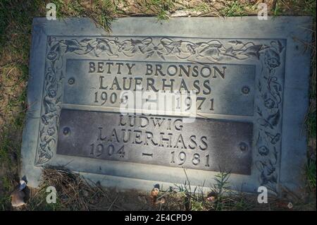 Glendale, Californie, États-Unis 18 janvier 2021 UNE vue générale de l'atmosphère de la tombe de l'actrice Betty Bronson au Forest Lawn Memorial Park le 18 janvier 2021 à Glendale, Californie, États-Unis. Photo par Barry King/Alay stock photo Banque D'Images