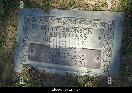 Glendale, Californie, États-Unis 18 janvier 2021 UNE vue générale de l'atmosphère de la tombe de l'actrice Betty Bronson au Forest Lawn Memorial Park le 18 janvier 2021 à Glendale, Californie, États-Unis. Photo par Barry King/Alay stock photo Banque D'Images