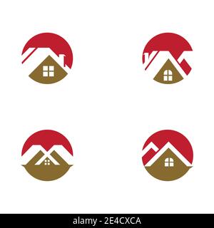 Définir le logo Immobilier , propriété et Construction Illustration de Vecteur