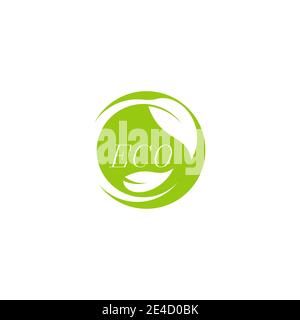Ecologie des feuilles logo modèle vecteur symbole nature Illustration de Vecteur