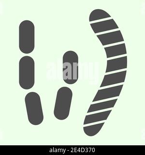 Icône solide de bactéries. Probiotiques bactéries et micro-organismes glyphe de type pictogramme sur fond blanc. Signes de biochimie et de microbiologie pour mobile Illustration de Vecteur
