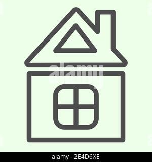 Icône de la ligne de maison. Construction simple de bâtiment ou symbole de maison contour style pictogramme sur fond blanc. Panneaux pour la construction de maisons et l'immobilier Illustration de Vecteur