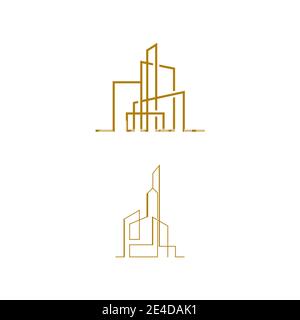 Immobilier , Immobilier Logo design Illustration de Vecteur