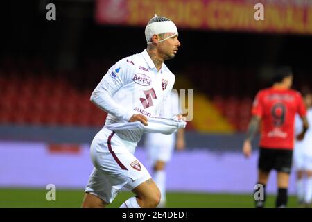 22 janvier 2021, Benevento, Italie: Benevento, Italie, Stade Ciro Vigorito, 22 janvier 2021, Armando Izzo ( Torino FC ) pendant Benevento Calcio vs Torino FC - football italien Serie A Match (Credit image: © Renato Olimpio/LPS via ZUMA Wire) Banque D'Images