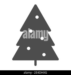 Icône de l'arbre de Christmass. Illustration vectorielle sapin isolée sur blanc. Décoration de Noël style glyphe, conçu pour le Web et l'application. SPE 10. Illustration de Vecteur