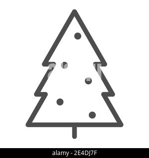 Icône de la ligne de l'arbre Christmass. Illustration vectorielle sapin isolée sur blanc. Décoration de Noël design de style contour, conçu pour le Web et l'application. SPE 10. Illustration de Vecteur