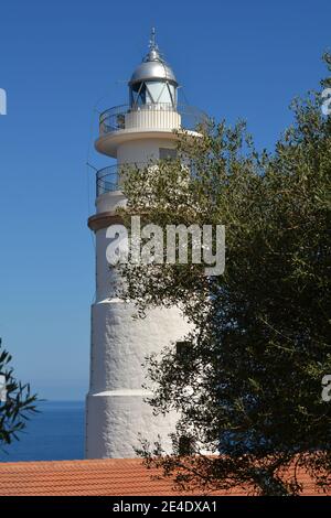 Phare de Cap gros, Port de Soller, Majorque, Espagne Banque D'Images