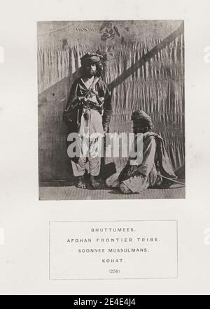 Photographie du XIXe siècle : le peuple de l'Inde : une série d'illustrations photographiques, avec typographie descriptive, des races et tribus de l'Hindustan - publié dans les années 1860 sous l'ordre du Viceroy, Lord Canning - Bhutumée tribu afghane Banque D'Images