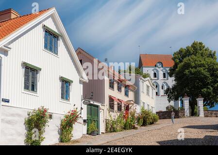 RONNEBY, SUÈDE - 01 AOÛT 2020 : l'Église de la Sainte-Croix est le plus grand bâtiment médiéval de Blekinge Banque D'Images