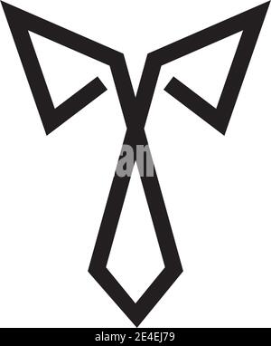 Modèle d'illustration vectoriel de design d'icône de logo TIE Illustration de Vecteur