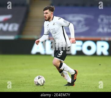 Liberty Stadium, Swansea, Glamorgan, Royaume-Uni. 23 janvier 2021. Anglais FA Cup football, Swansea City versus Nottingham Forest; Ryan Manning de Swansea City crédit: Action plus Sports/Alay Live News Banque D'Images