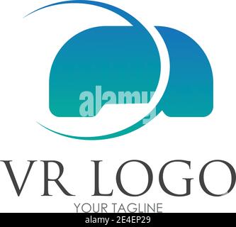 modèle de conception d'illustration de logo de réalité virtuelle - vectoriel Illustration de Vecteur