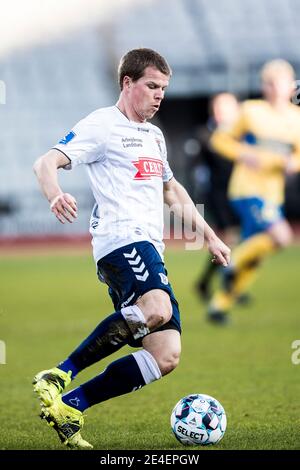 Aarhus, Danemark. 23 janvier 2021. Jesper Juelsgaard (18) de l'AGF vu lors d'un match d'essai entre Aarhus GF et Broendby IF au parc Ceres à Aarhus. (Crédit photo : Gonzales photo/Alamy Live News Banque D'Images