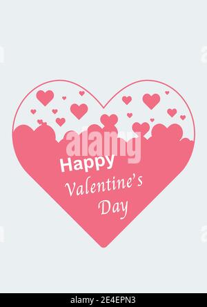 Chute en forme de coeur dans le cadre Saint-Valentin. Illustration de Vecteur