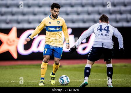 Aarhus, Danemark. 23 janvier 2021. Rezan Corlu (7) de Broendby SI on le voit lors d'un match d'essai entre Aarhus GF et Broendby IF au parc Ceres d'Aarhus. (Crédit photo : Gonzales photo/Alamy Live News Banque D'Images