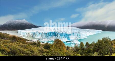 Parc national du glacier Perito Moreno près de El Calafate, Patagonie, Argentine. C'est l'un des endroits les plus étonnants de notre planète. Banque D'Images