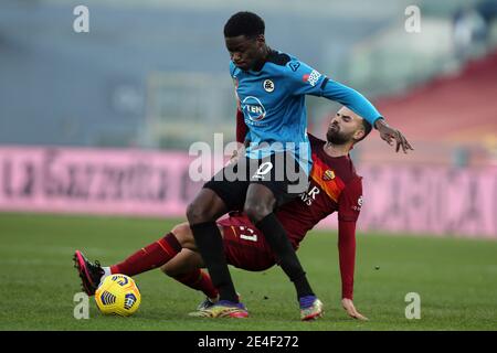 Rome, Italie. 23 janvier 2021. ROME, Italie - 23.01.2021: AGOUME en action pendant la série italienne UN match de football de la ligue 2020-2021 entre AS ROMA vs SPEZIA, au stade olympique de Rome. Crédit : Agence photo indépendante/Alamy Live News Banque D'Images