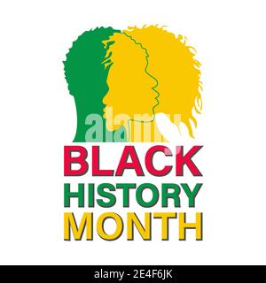 Mois de l'histoire afro-américaine ou de l'histoire des Noirs. Célébrée chaque année en février aux États-Unis, en Irlande, aux pays-Bas et au Canada Illustration de Vecteur