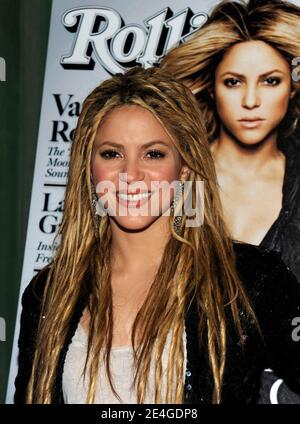 'singer Shakira participe à la célébration de sa couverture de Rolling Stone et au lancement de son nouveau CD 'She Wolf' au Bowery Hotel à New York, le 10 novembre 2009. Photo de Fernando Leon/ABACAPRESS.COM (photo: Shakira) ' Banque D'Images