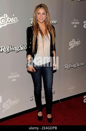 'singer Shakira participe à la célébration de sa couverture de Rolling Stone et au lancement de son nouveau CD 'She Wolf' au Bowery Hotel à New York, le 10 novembre 2009. Photo de Fernando Leon/ABACAPRESS.COM (photo: Shakira) ' Banque D'Images