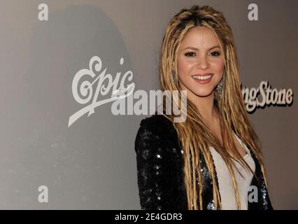 'singer Shakira participe à la célébration de sa couverture de Rolling Stone et au lancement de son nouveau CD 'She Wolf' au Bowery Hotel à New York, le 10 novembre 2009. Photo de Fernando Leon/ABACAPRESS.COM (photo: Shakira) ' Banque D'Images