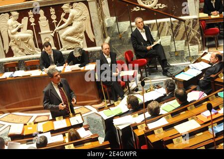 Christian blanc sectaire d'Etat chargé du développement de la région capitale lorsqu'il est hors de son, le debat a l'Assemblée nationale sur le Grand Paris, Paris, France, le 26 novembre 2009. Photo Mousse/ABACAPRESS.COM Banque D'Images