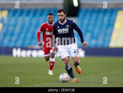 The Den, Bermondsey, Londres, Royaume-Uni. 23 janvier 2021. English FA Cup football, Millwall football Club versus Bristol City; Mason Bennett de Millwall Credit: Action plus Sports/Alamy Live News Banque D'Images