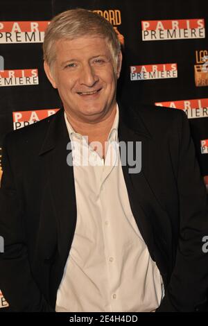 EXCLUSIF. Patrick Sébastien lors de la 4e cérémonie « Gerard de la télévision » qui s'est tenue au Théâtre Michel à Paris, France, le 7 décembre 2009. Ce spectacle paradique récompense le pire de la télévision française. Photo de Christophe Guibbbaud/ABACAPRESS.COM Banque D'Images