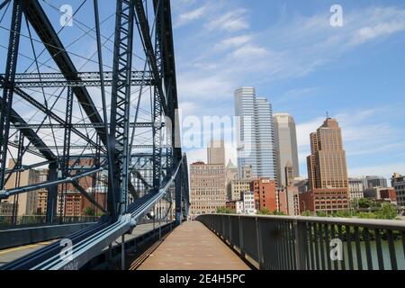 Smithfield Street Bridge, Pittsburgh, Pennsylvanie Banque D'Images