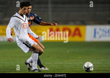 Yoann Gourbrassard de Bordeaux lors du match de football de la première Ligue française, Montpellier contre Girondins de Bordeaux à Montpellier, France, le 16 décembre 2009. Bordeaux a gagné 1-0. Photo de Henri Szwarc/ABACAPRESS.COM Banque D'Images