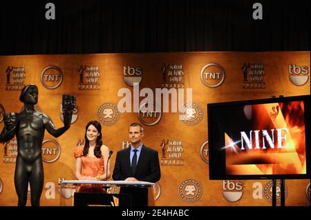 Chris O'Donnell et Michelle Monaghan assistent aux 16e nominations annuelles de la Guilde des acteurs de l'écran. Los Angeles, Californie, le 17 décembre 2009. Photo de Lionel Hahn/ABACAPRESS.COM Banque D'Images