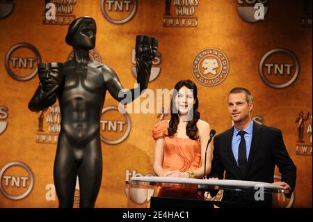 Chris O'Donnell et Michelle Monaghan assistent aux 16e nominations annuelles de la Guilde des acteurs de l'écran. Los Angeles, Californie, le 17 décembre 2009. Photo de Lionel Hahn/ABACAPRESS.COM Banque D'Images