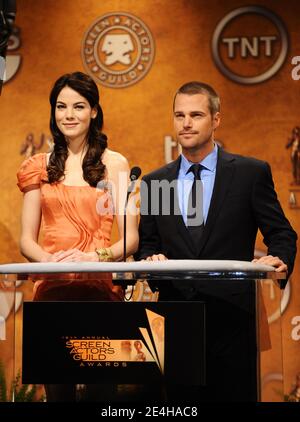 Chris O'Donnell et Michelle Monaghan assistent aux 16e nominations annuelles de la Guilde des acteurs de l'écran. Los Angeles, Californie, le 17 décembre 2009. Photo de Lionel Hahn/ABACAPRESS.COM Banque D'Images