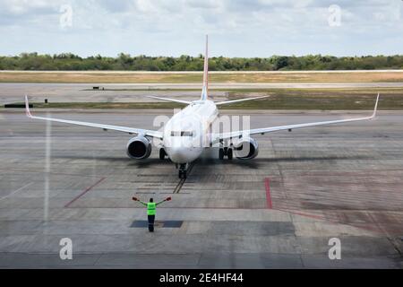 Sao Goncalo do Amarante, Rio Grande do Norte / Brésil - 20 janvier 2021: Boeing 737 avion de la compagnie aérienne GED à l'aéroport de Natal, Rio Grande do Norte Banque D'Images