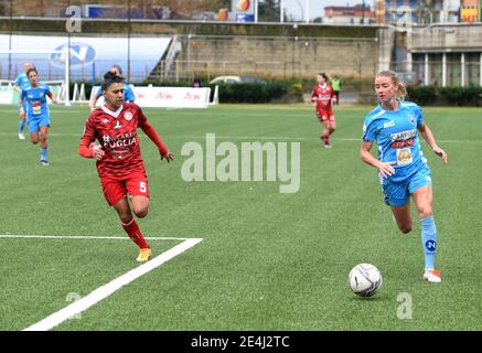 Italie. 23 janvier 2021. Jenny Hjohlman en action pendant le match de Serie A Female, la femme italienne de football de la ligue au stade “Caduti di Brema” de Naples, sur le terrain Napoli vs Bari, Napoli a gagné le match 1-0. (Photo de Pasquale Gargano/Pacific Press) Credit: Pacific Press Media production Corp./Alay Live News Banque D'Images