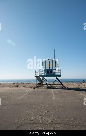 Tour des sauveteurs à Refugio State Beach, Californie Banque D'Images