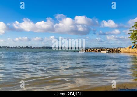 Bretagne, Ile-aux-Moines, île dans le golfe du Morbihan, en hiver Banque D'Images