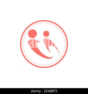Beau vert soins de santé homme humain icône vecteur logo conception. Illustration de Vecteur