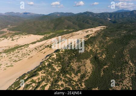 Dunes de sable Dune di Piscinas, Costa Verde, Sardaigne, Italie Banque D'Images